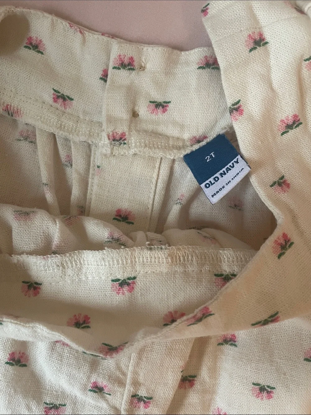 GAP Cream flowers romper